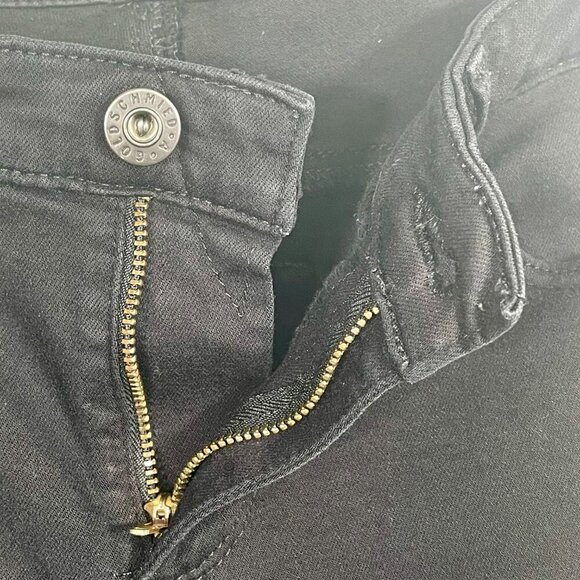 AG Adriano Goldschmied The Angel Boot Cut Low Rise Jeans Black Denim Size 25R - Picture 9 of 14